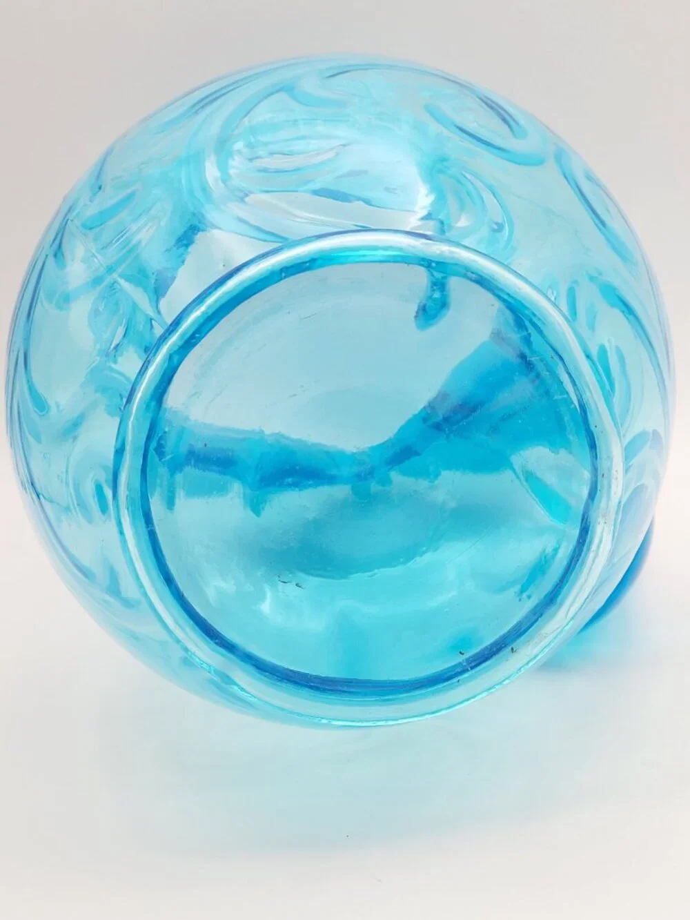 Fenton EAPG 1910 Blue Opalescent Buttons Braids Pitcher 9.25